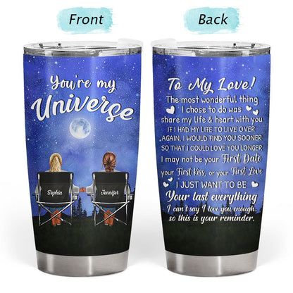You're My Universe - Gift For Couples - Personalized Custom Tumbler