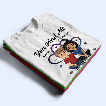 Chibi Couple Heart Together Since - Personalized Custom Hoodie