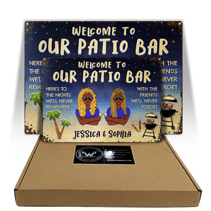 The Nights We'll Never Remember - Patio Decoration - Personalized Custom Classic Metal Signs