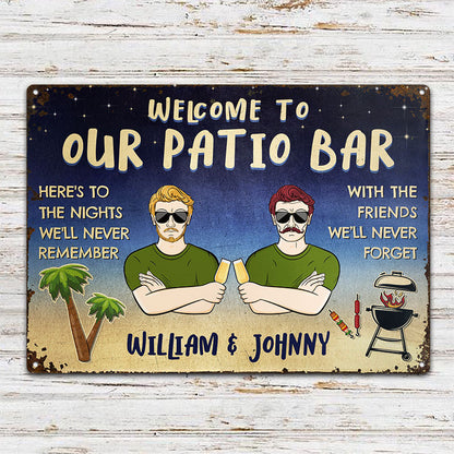 The Nights We'll Never Remember - Patio Decoration - Personalized Custom Classic Metal Signs