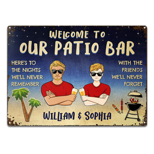 The Nights We'll Never Remember - Patio Decoration - Personalized Custom Classic Metal Signs