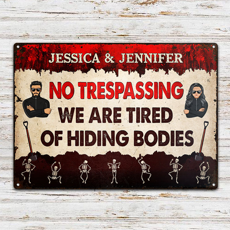 No Trespassing - Gift For Couples - Personalized Custom Classic Metal Signs