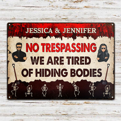 No Trespassing - Gift For Couples - Personalized Custom Classic Metal Signs