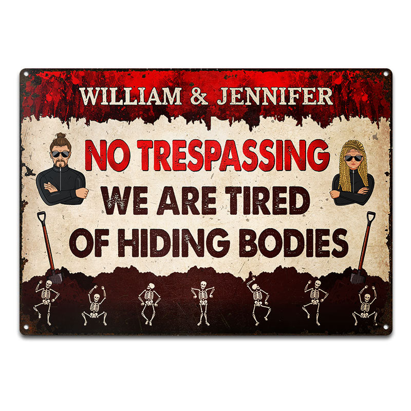 No Trespassing - Gift For Couples - Personalized Custom Classic Metal Signs