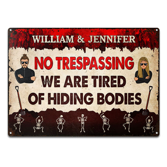 No Trespassing - Gift For Couples - Personalized Custom Classic Metal Signs