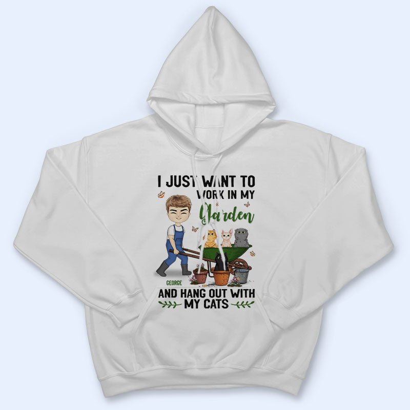 I Just Want To Work In My Garden - Gift For Gardening Lovers - Personalized Custom T Shirt