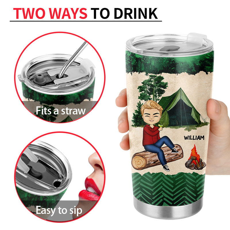 I Need A Timeout Camping - Personalized Custom Tumbler