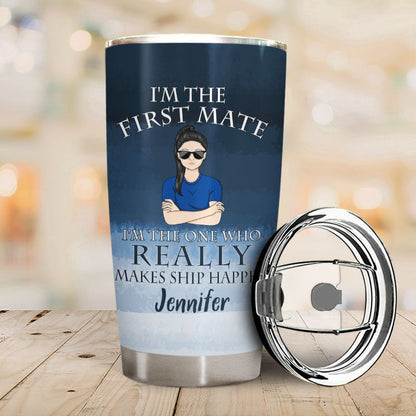 Couple Gift I'm The Captain I'm The First Mate - Personalized Custom Tumbler