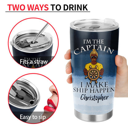 Couple Gift I'm The Captain I'm The First Mate - Personalized Custom Tumbler