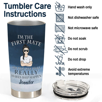 Couple Gift I'm The Captain I'm The First Mate - Personalized Custom Tumbler