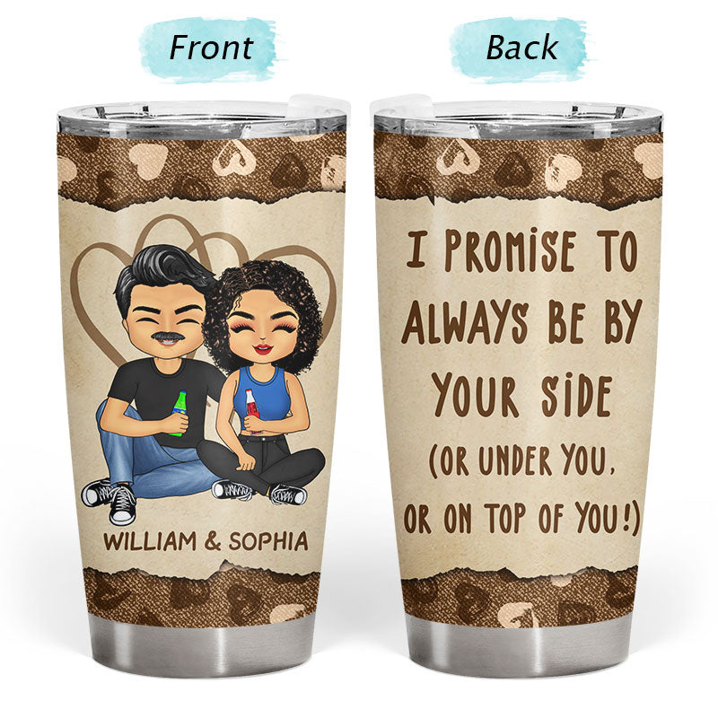 Chibi Couple Always By Your Side - Personalized Custom Tumbler