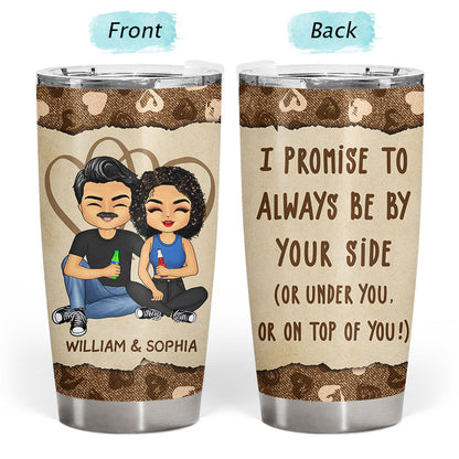 Chibi Couple Always By Your Side - Personalized Custom Tumbler