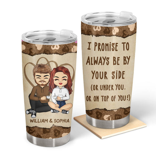 Chibi Couple Always By Your Side - Personalized Custom Tumbler
