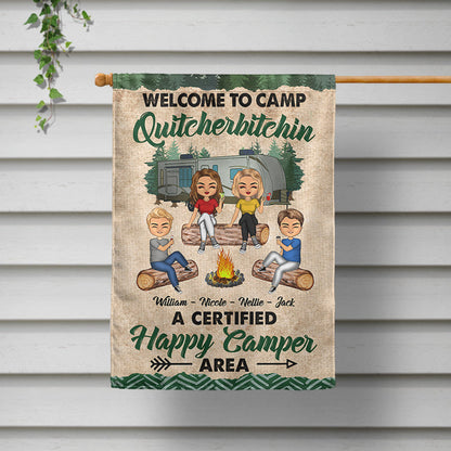 Camping Friends Warning We Are Drinking Again Campsite - Personalized Custom Flag
