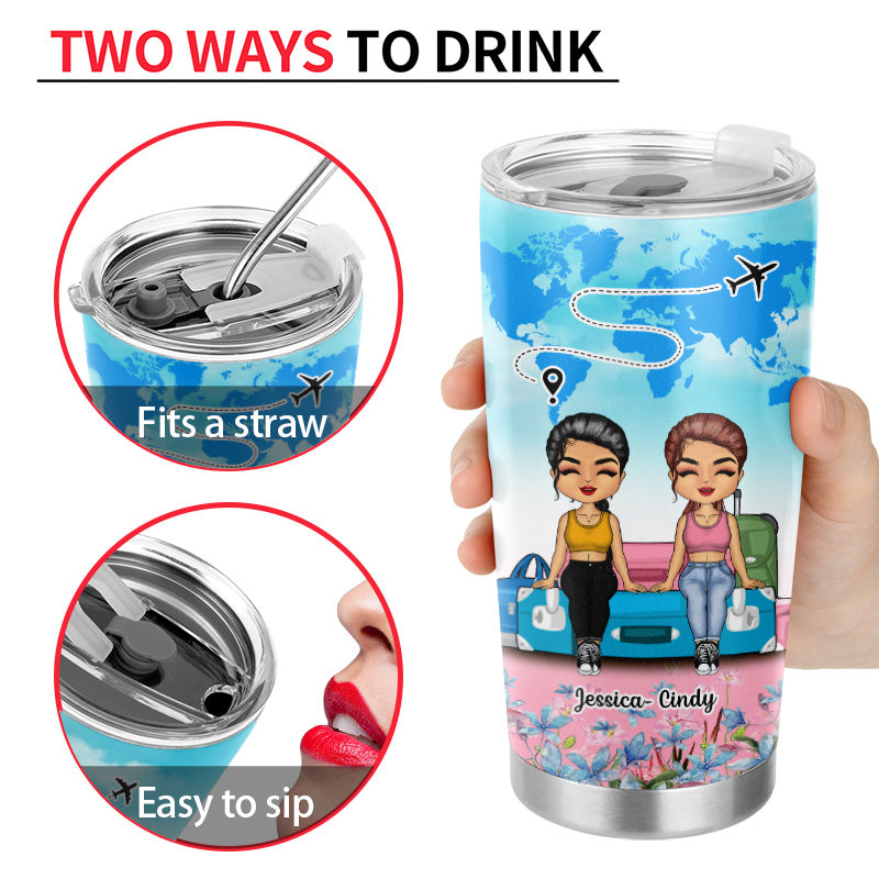 Bestie Travel Together Stay Forever - Personalized Custom Tumbler