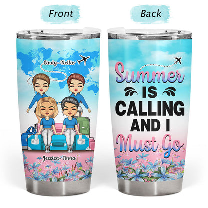 Bestie Travel Together Stay Forever - Personalized Custom Tumbler