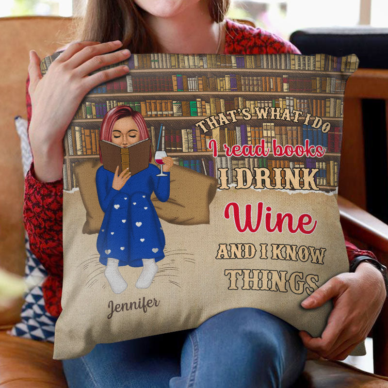 Reading Family Girl Just A Girl Who Loves Books - Personalized Custom Pillow