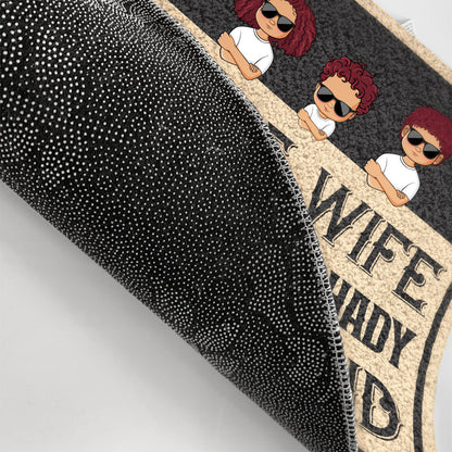 Family Couple Kids Are Shady - Personalized Custom Doormat