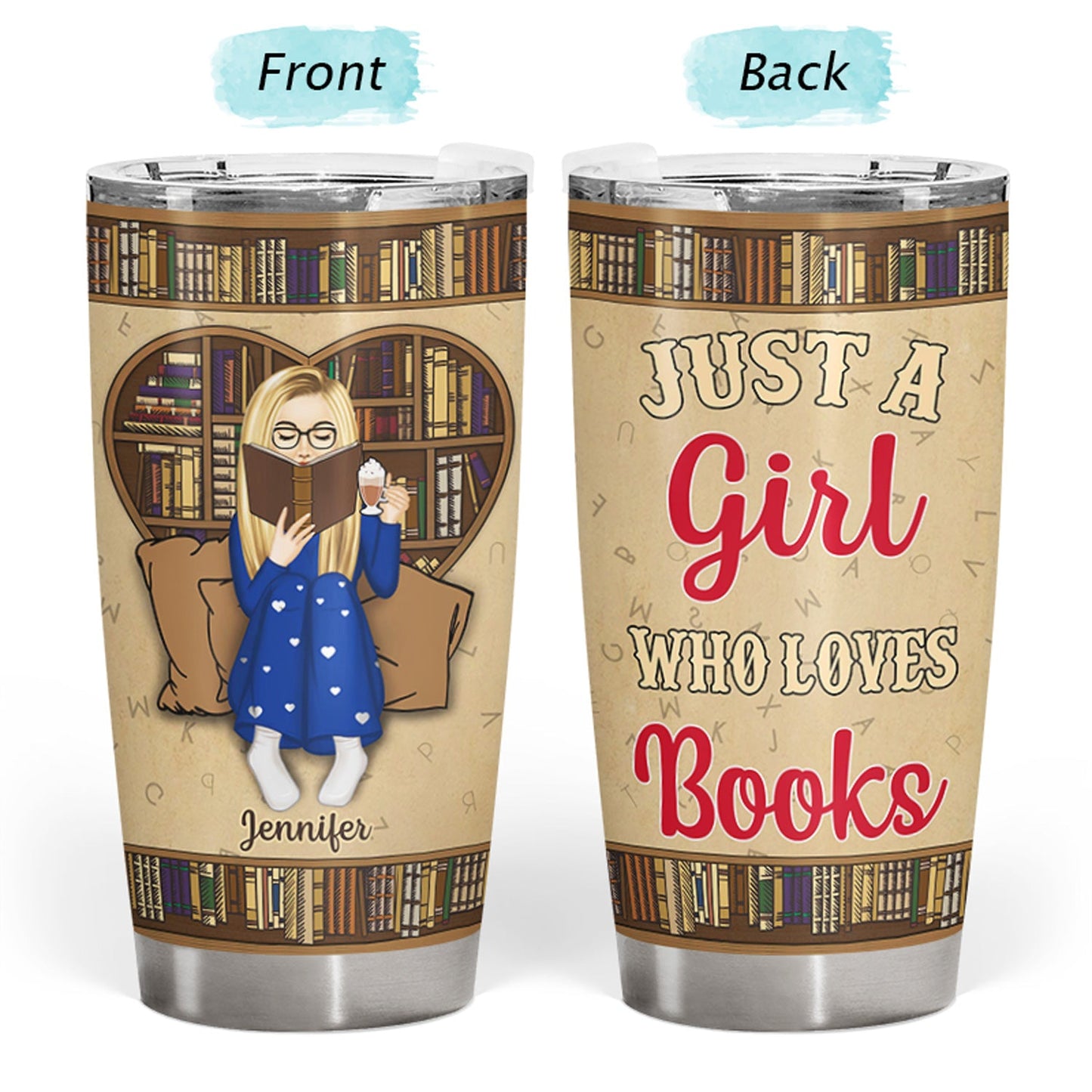 Reading I‘m A Bookaholic - Gift For Book Lovers - Personalized Custom Tumbler