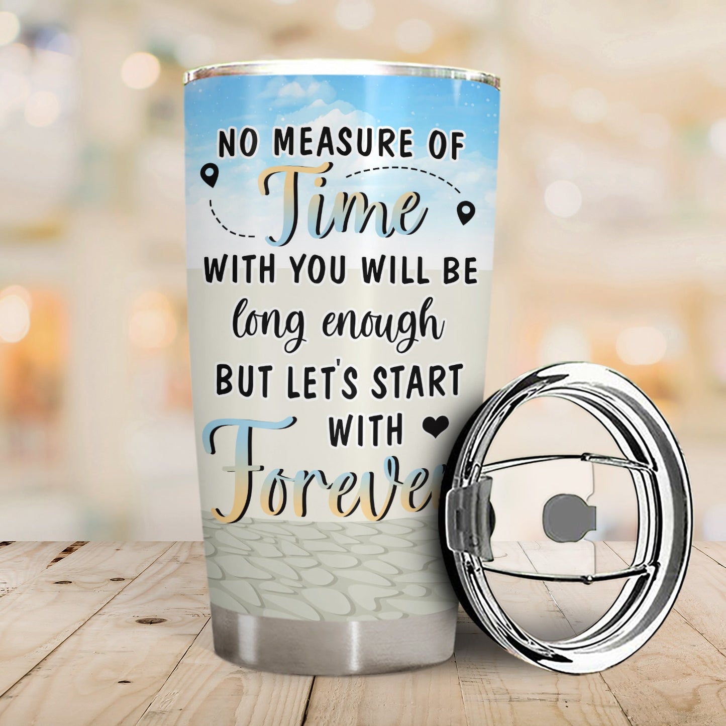 Let's Start With Forever - Gift For Couples - Personalized Custom Tumbler