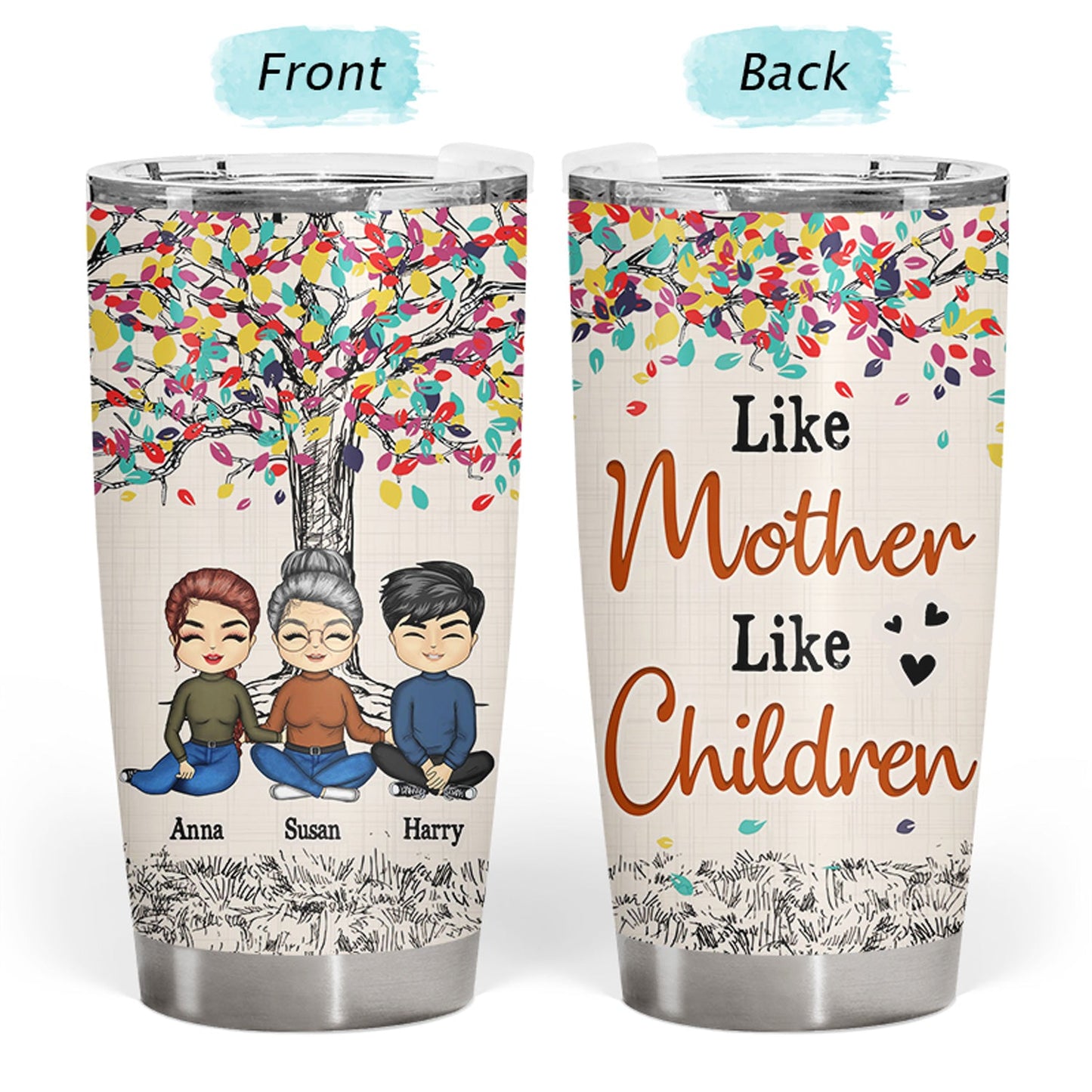 Mother & Children Like Mother Like Daughter - Gift For Mother - Personalized Custom Tumbler