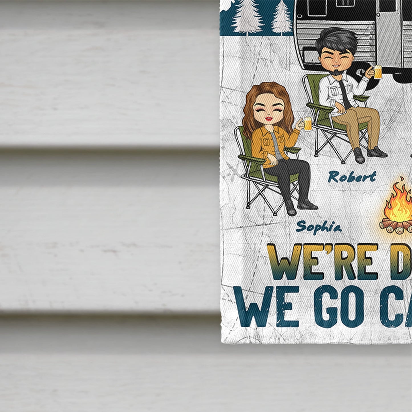 Camping We're Drunks - Gift For Bestie - Personalized Custom Flag
