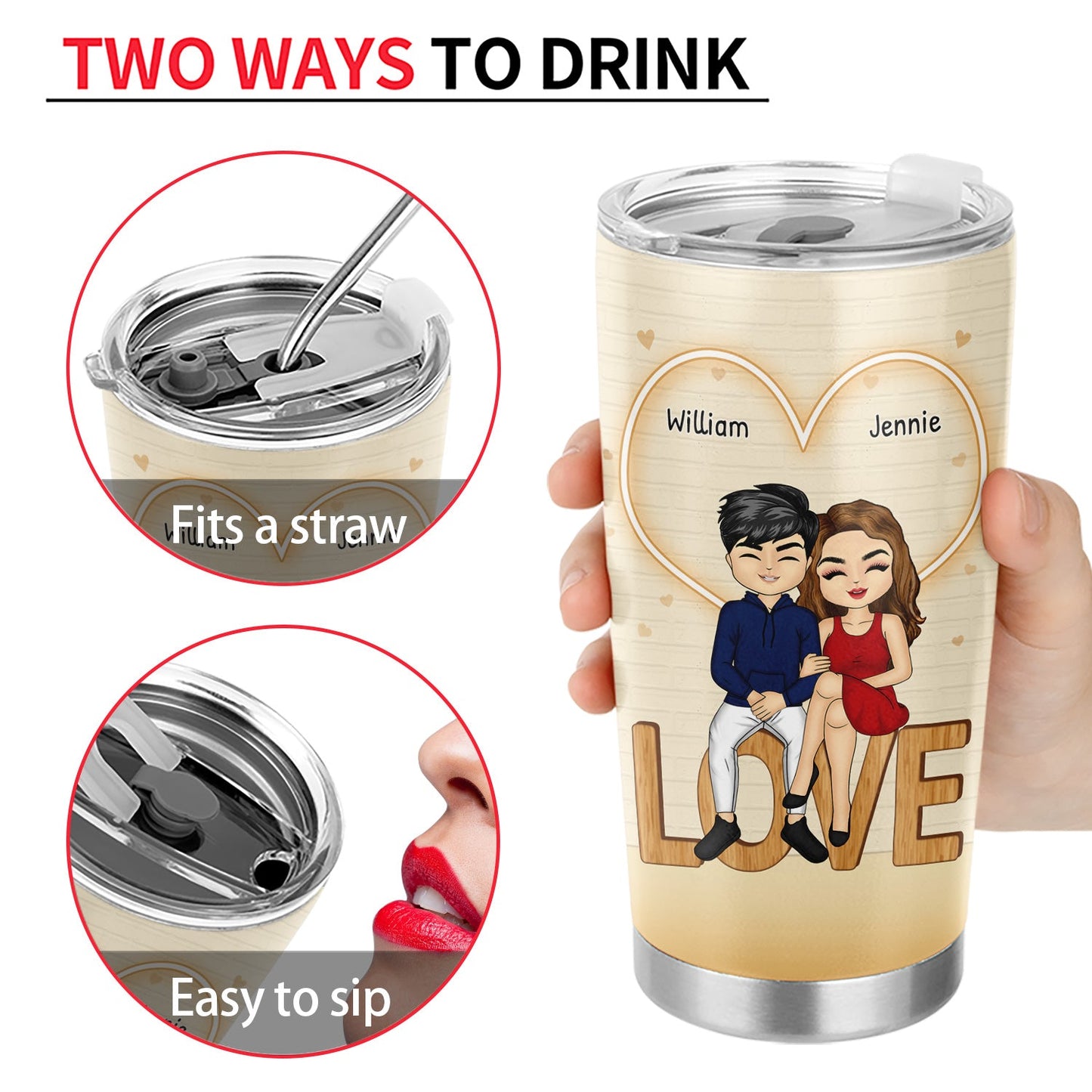 Couple Having You As A Wife - Mother Gift - Personalized Custom Tumbler