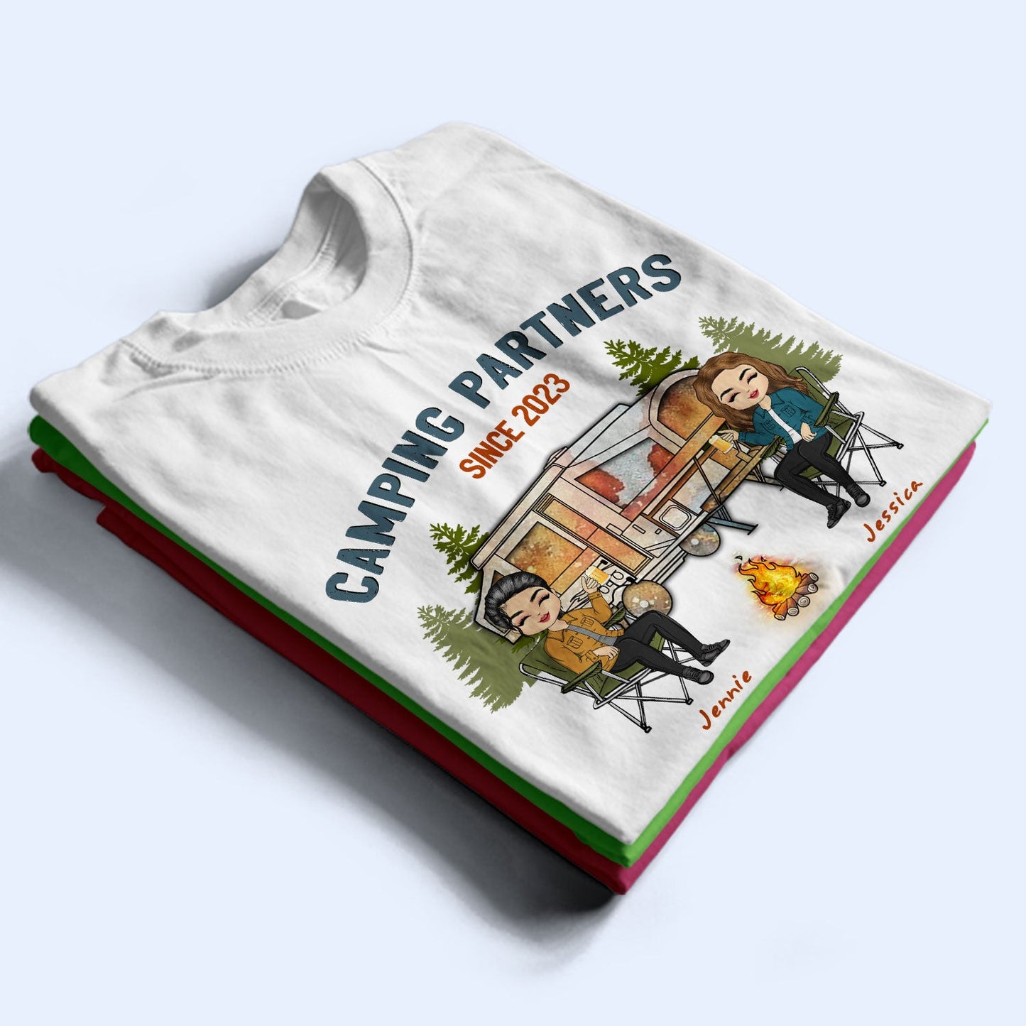 Camping Going Crazy Alone - Gift For Couples - Personalized Custom T Shirt