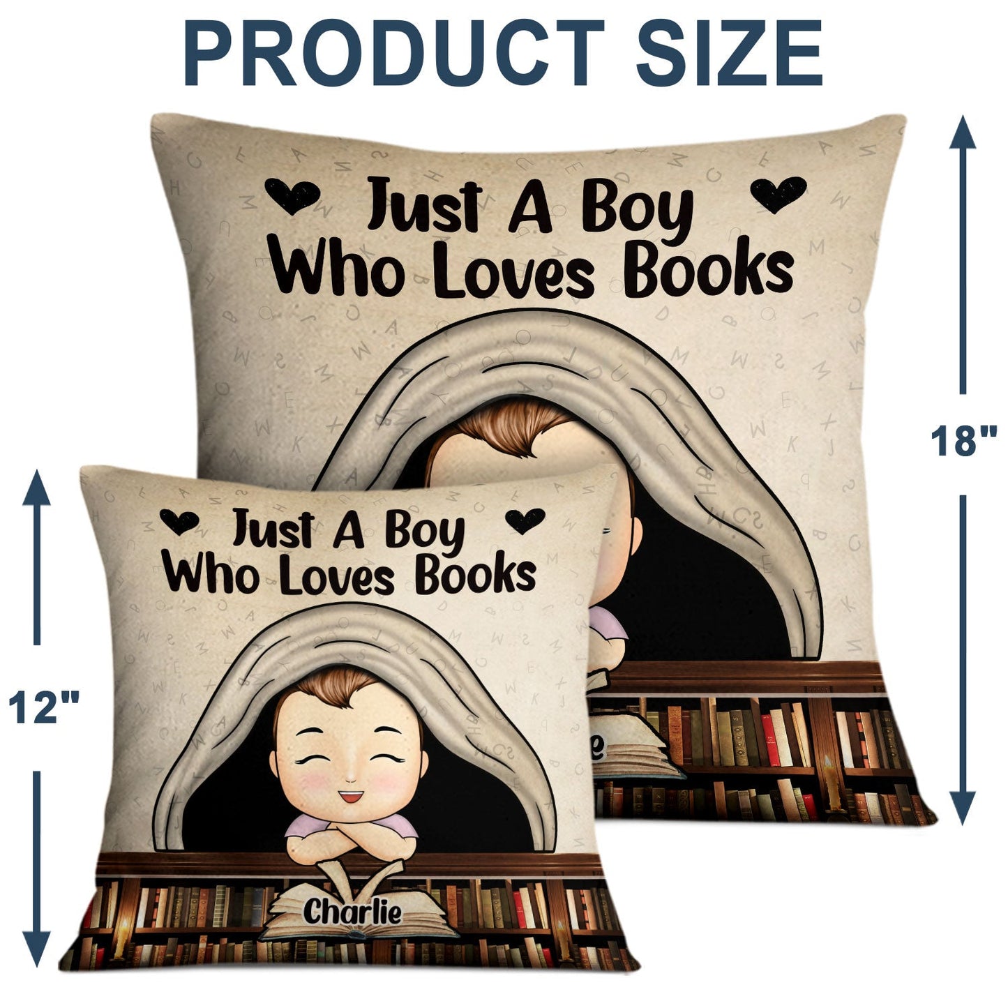 Reading Kid Just A Girl Boy Who Loves Books - Gift For Kid, Book Lovers - Personalized Pillow