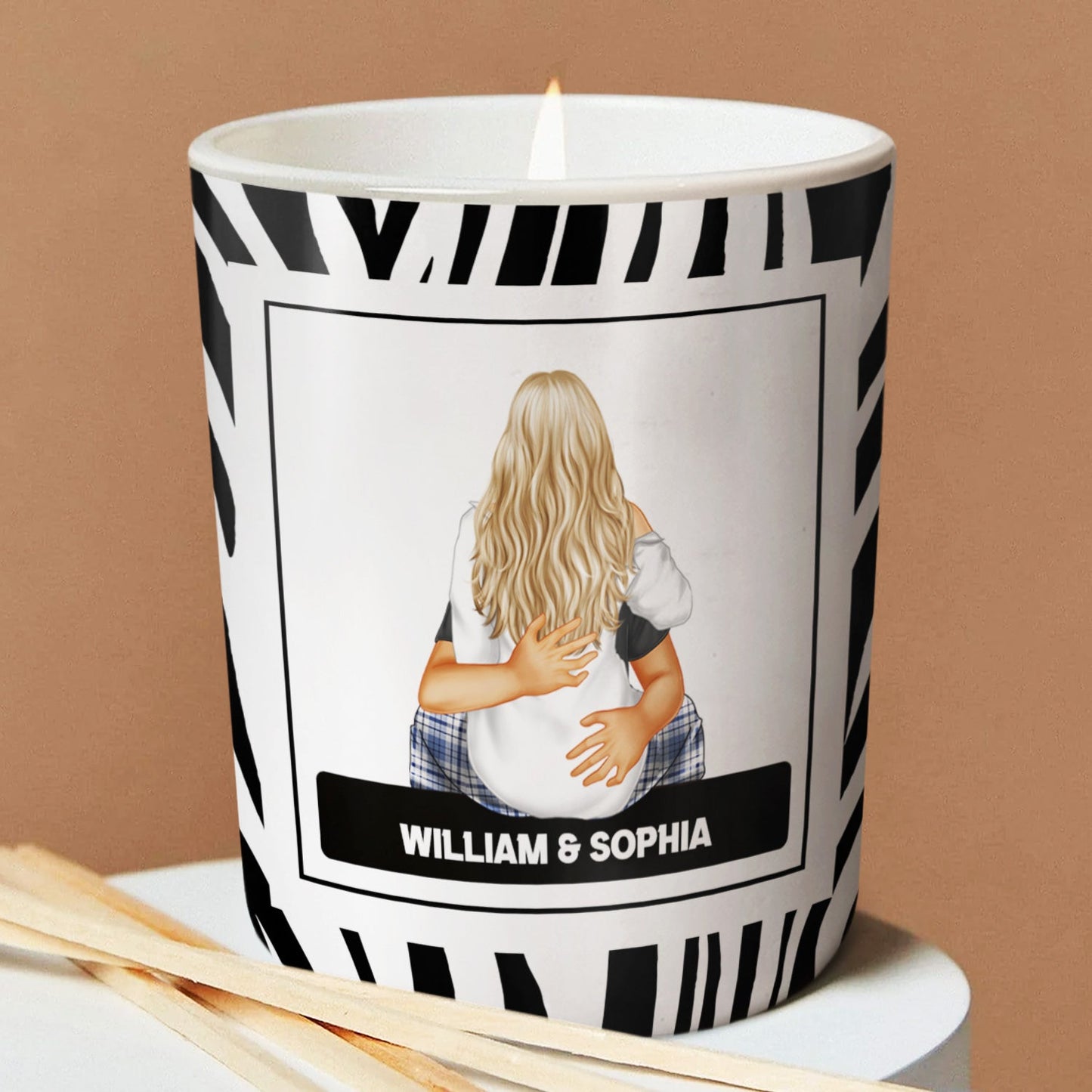 You're Freaking Hot - Gift For Couples - Personalized Scented Candle With Wooden Lid