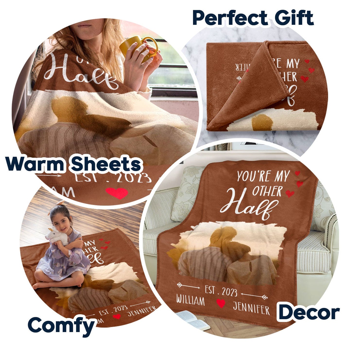 Custom Photo Couples You Are The Best Thing - Gift For Couples - Personalized Fleece Blanket