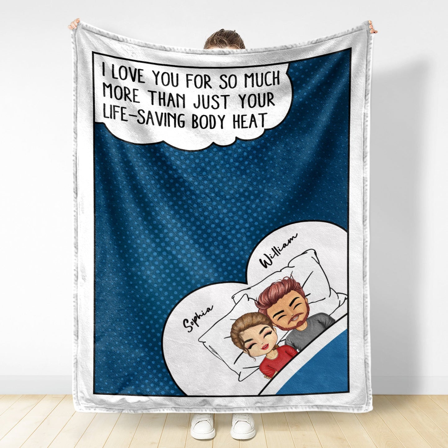 Life Saving Body Heat - Gift For Couples - Personalized Fleece Blanket