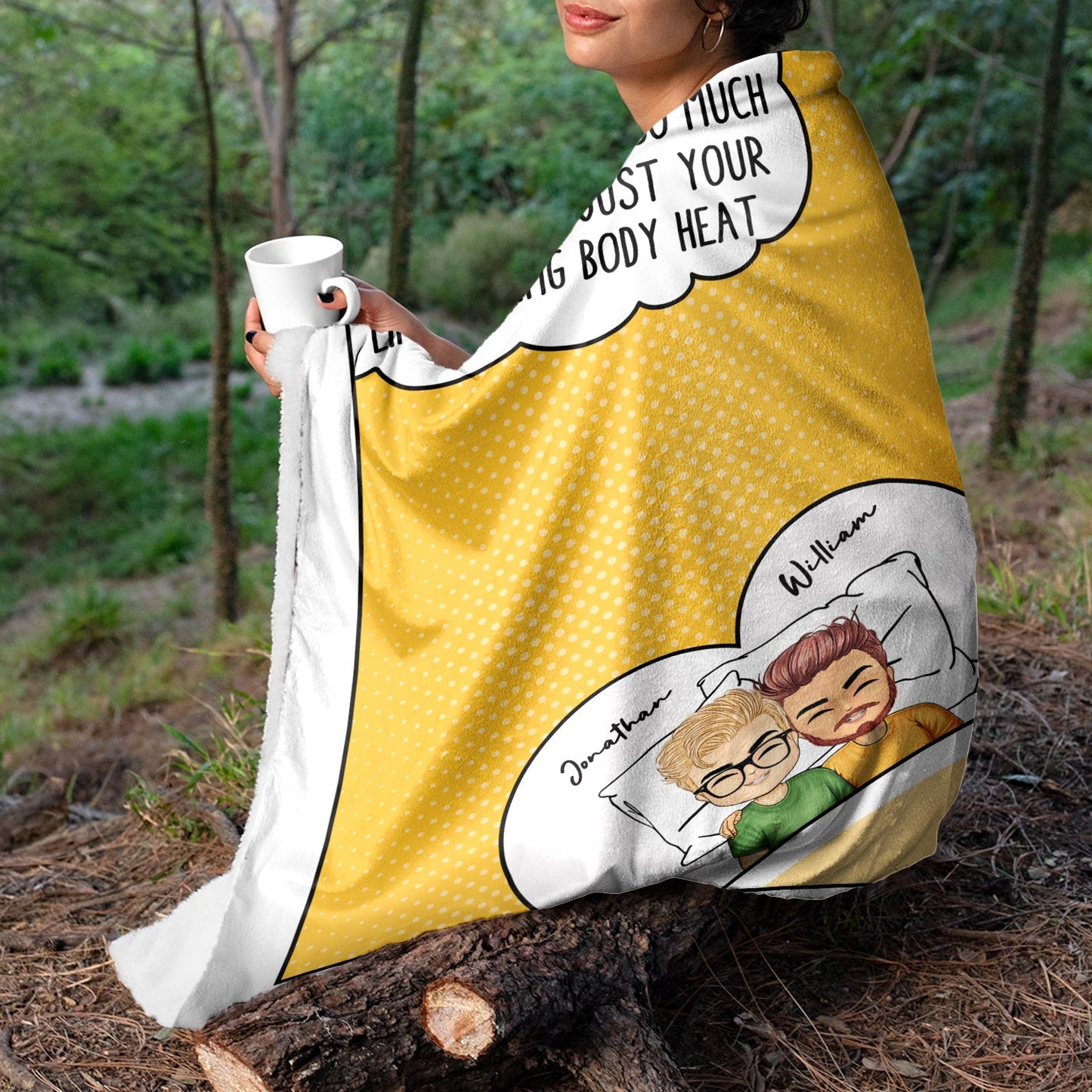 Life Saving Body Heat - Gift For Couples - Personalized Fleece Blanket