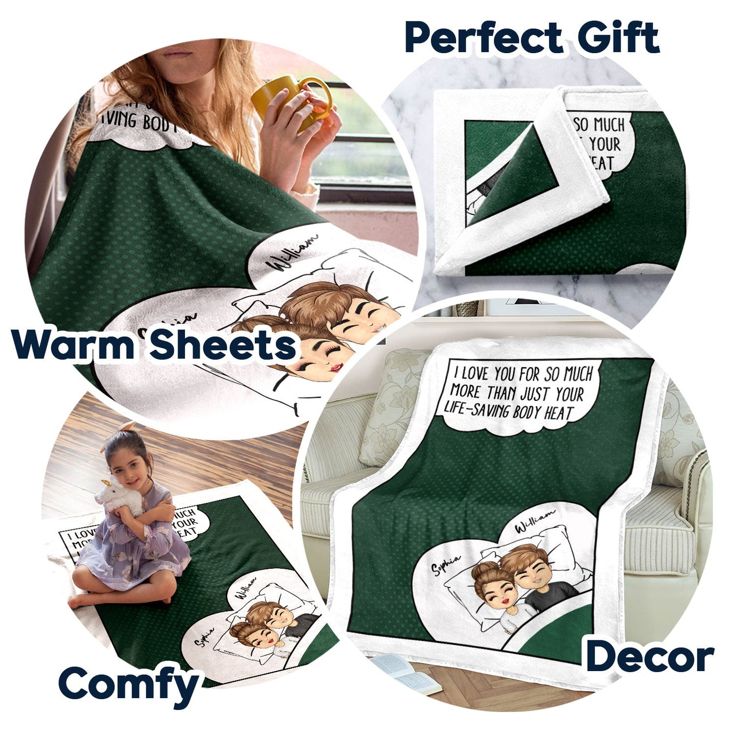 Life Saving Body Heat - Gift For Couples - Personalized Fleece Blanket
