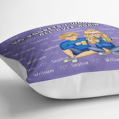 Couple No Ragrets I Would Do It All Over Again - Anniversary Gift For Couples - Personalized Pillow