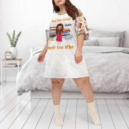 I Like To Stay In Bed And Read Books - Gift For Book Lovers, Reading Lovers - Personalized Women's Sleep Tee