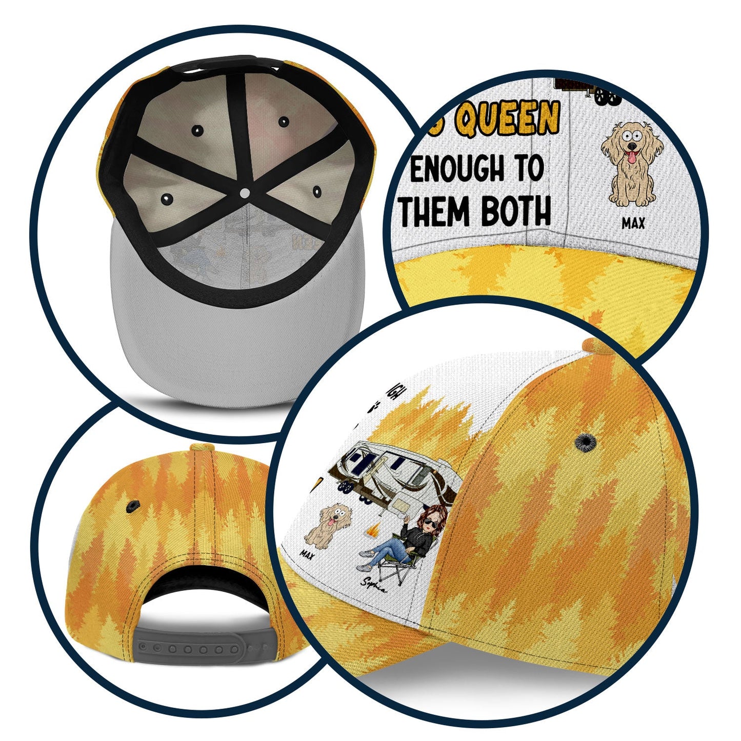 Dog Mom And Camping Queen - Gift For Dog Mom - Personalized Classic Cap