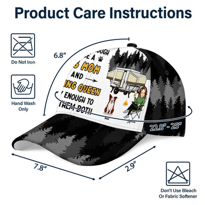 Dog Mom And Camping Queen - Gift For Dog Mom - Personalized Classic Cap