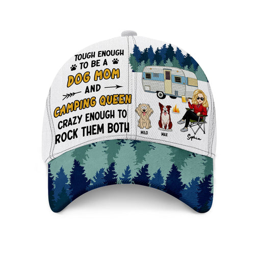 Dog Mom And Camping Queen - Gift For Dog Mom - Personalized Classic Cap