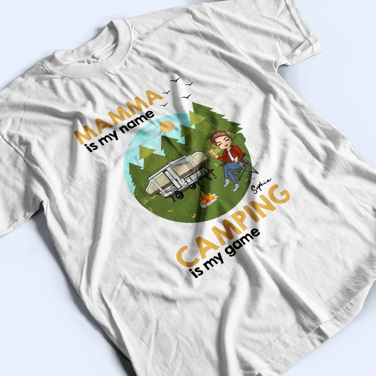 Camping Is My Game - Gift For Grandma And Mother - Personalized T Shirt