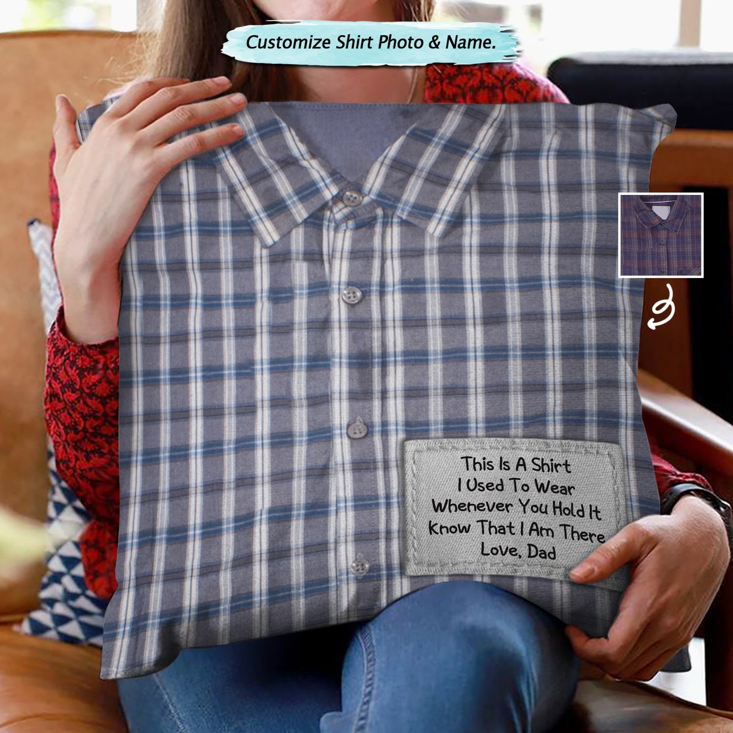 Custom Photo Memorial This Is The Shirt I Used To Wear - Memorial Gift For Family - Personalized Pillow