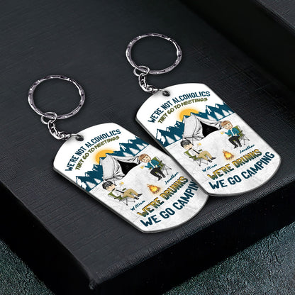 We Go Camping - Gift For Couples - Personalized Aluminum Keychain