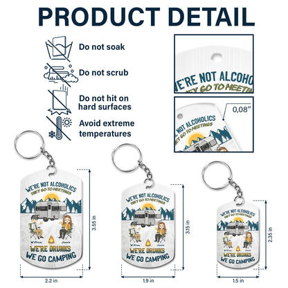 We Go Camping - Gift For Couples - Personalized Aluminum Keychain