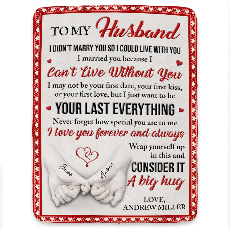 3D Effect Holding Hands Couple I Wish I Could Turn Back The Clock - Personalized Fleece Blanket