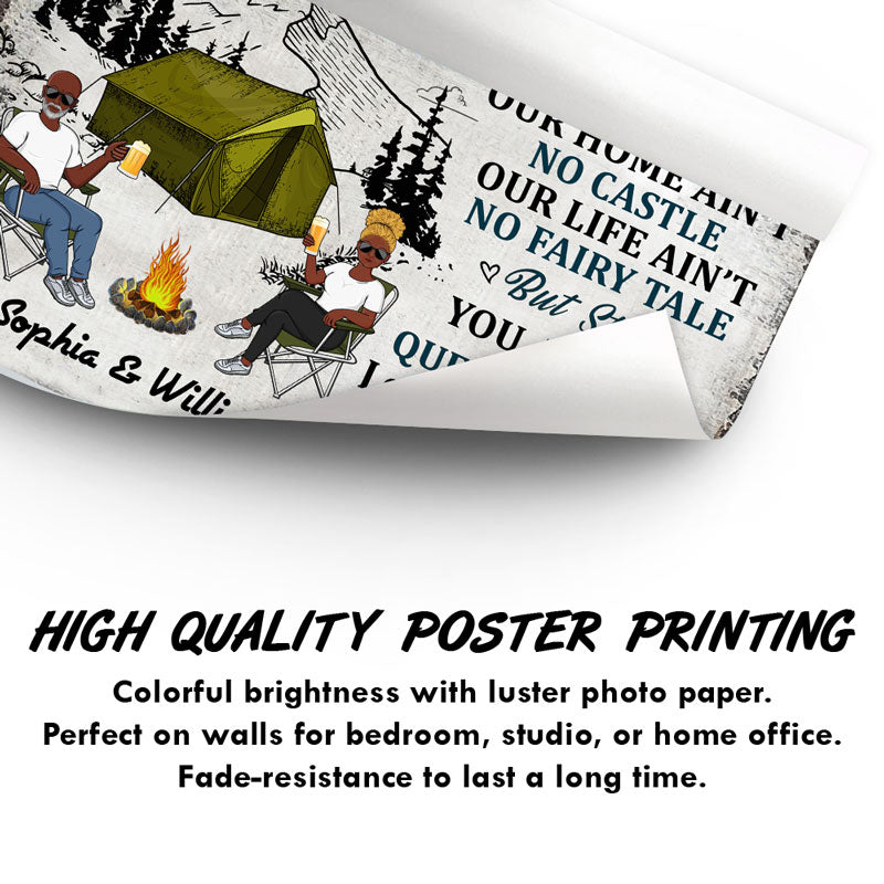 You Are My Queen Forever Old Grumpy Camper - Camping Couple - Personalized Custom Poster