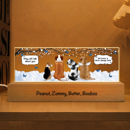 They Still Talk About You, Memorial Gift For Pet Dog Cat Lovers, Personalized LED Night Light