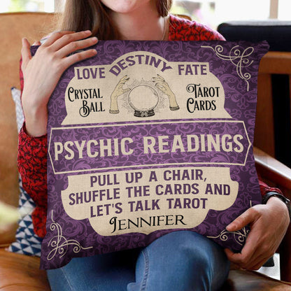 Tarot Psychic Readings Let's Talk Tarot - Personalized Custom Pillow