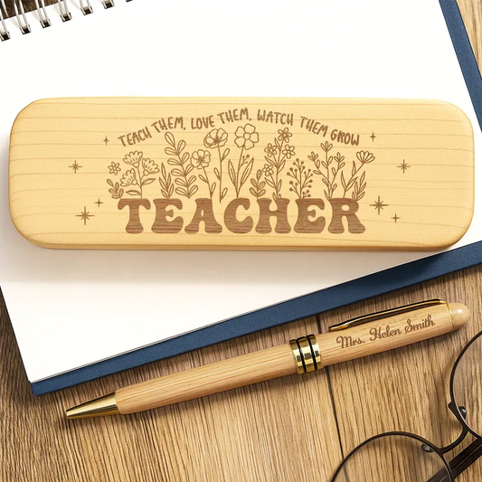 Teach Them Love Them - Personalized Wooden Pen Set