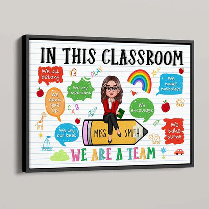 Teacher Sitting On Pencil Personalized Poster, Gift For Teacher, Appreciation Gift, Back To School, Teacher Classroom Decor Poster The Next Custom Gift