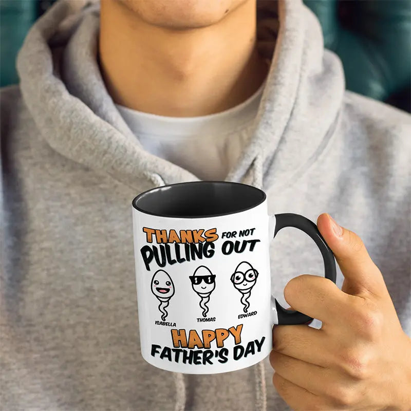 Thank You Dad For Everything - Family Personalized Custom Accent Mug - Father's Day, Birthday Gift For Dad mug The Next Custom Gift